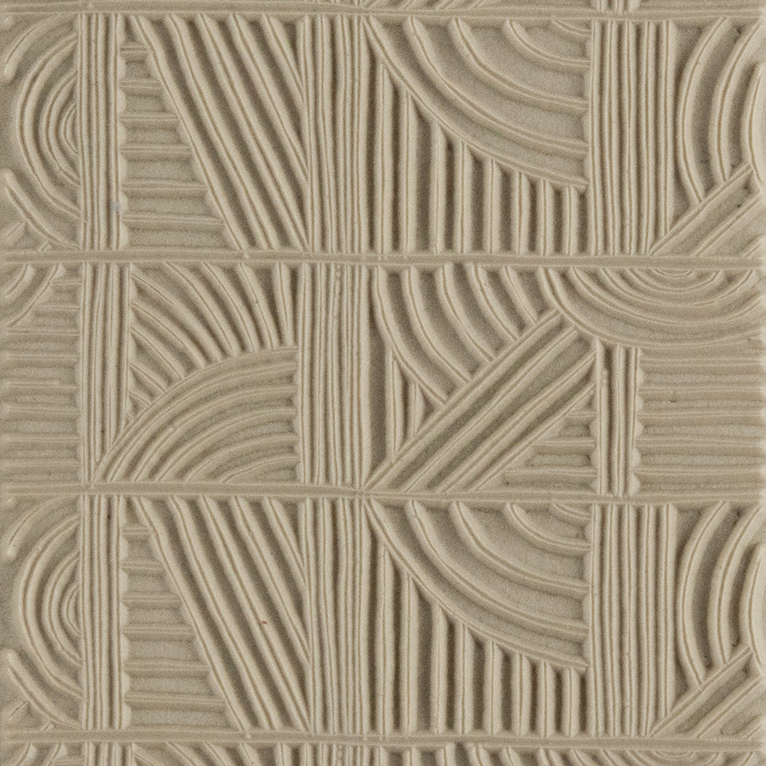 Texture Tile - Line Doodles. Beige Texture Tiles are flexible, washable and can be used with any soft clay. Spritz with CoolSlip or dust on Dry Powder Release for stick-free impressions when using metal clay and polymer clay.
