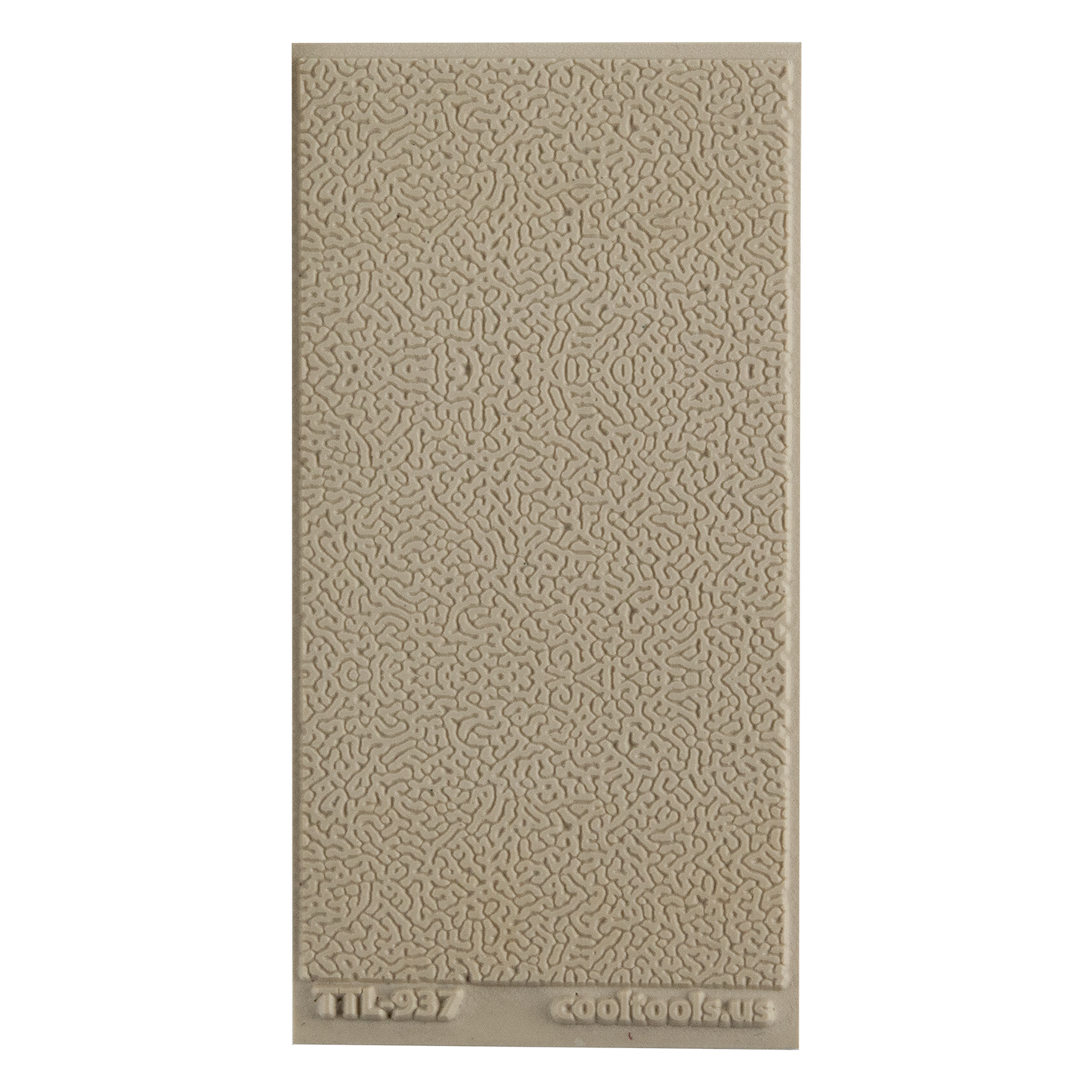 Texture Tile - Morphogenesis. Beige Texture Tiles are flexible, washable and can be used with any soft clay. Spritz with CoolSlip or dust on Dry Powder Release for stick-free impressions when using metal clay and polymer clay.