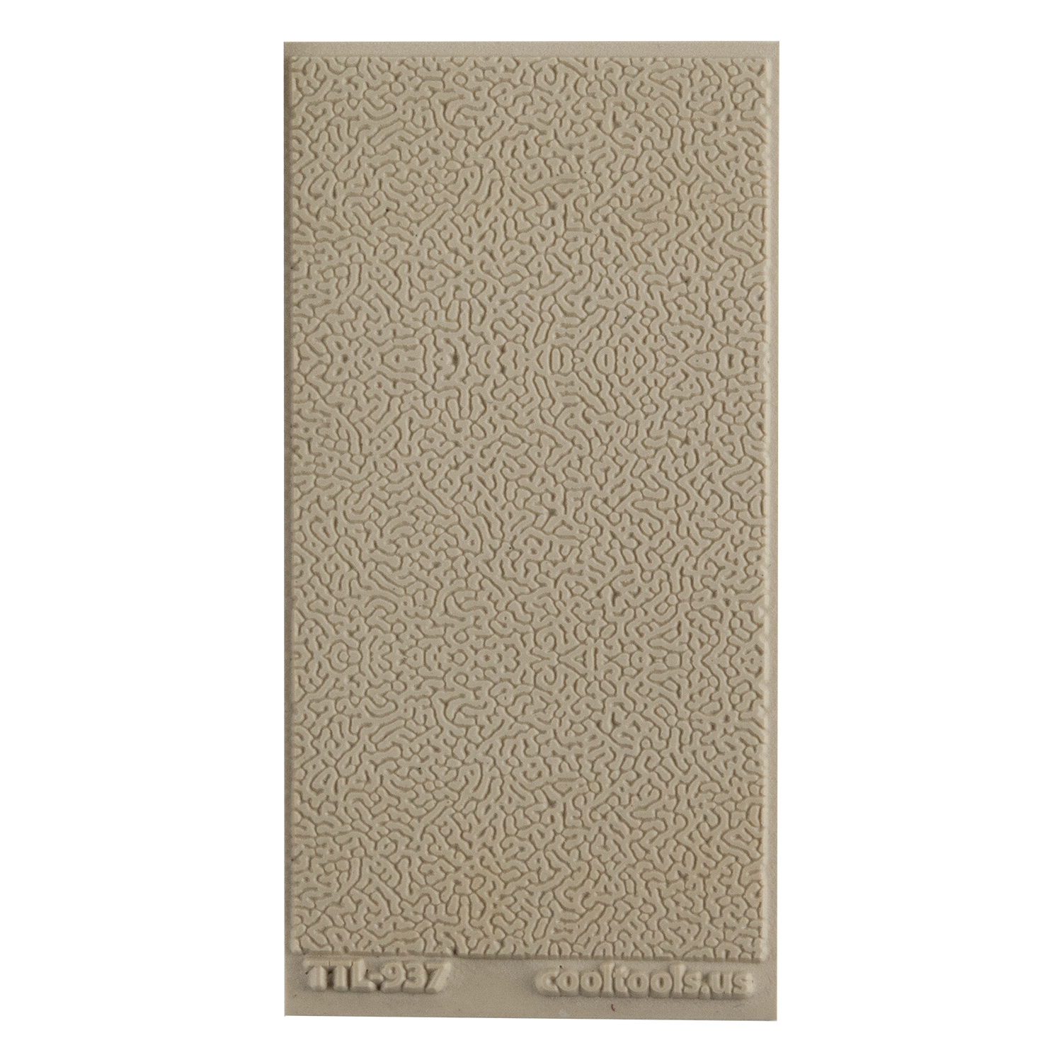 Texture Tile - Morphogenesis. Beige Texture Tiles are flexible, washable and can be used with any soft clay. Spritz with CoolSlip or dust on Dry Powder Release for stick-free impressions when using metal clay and polymer clay.