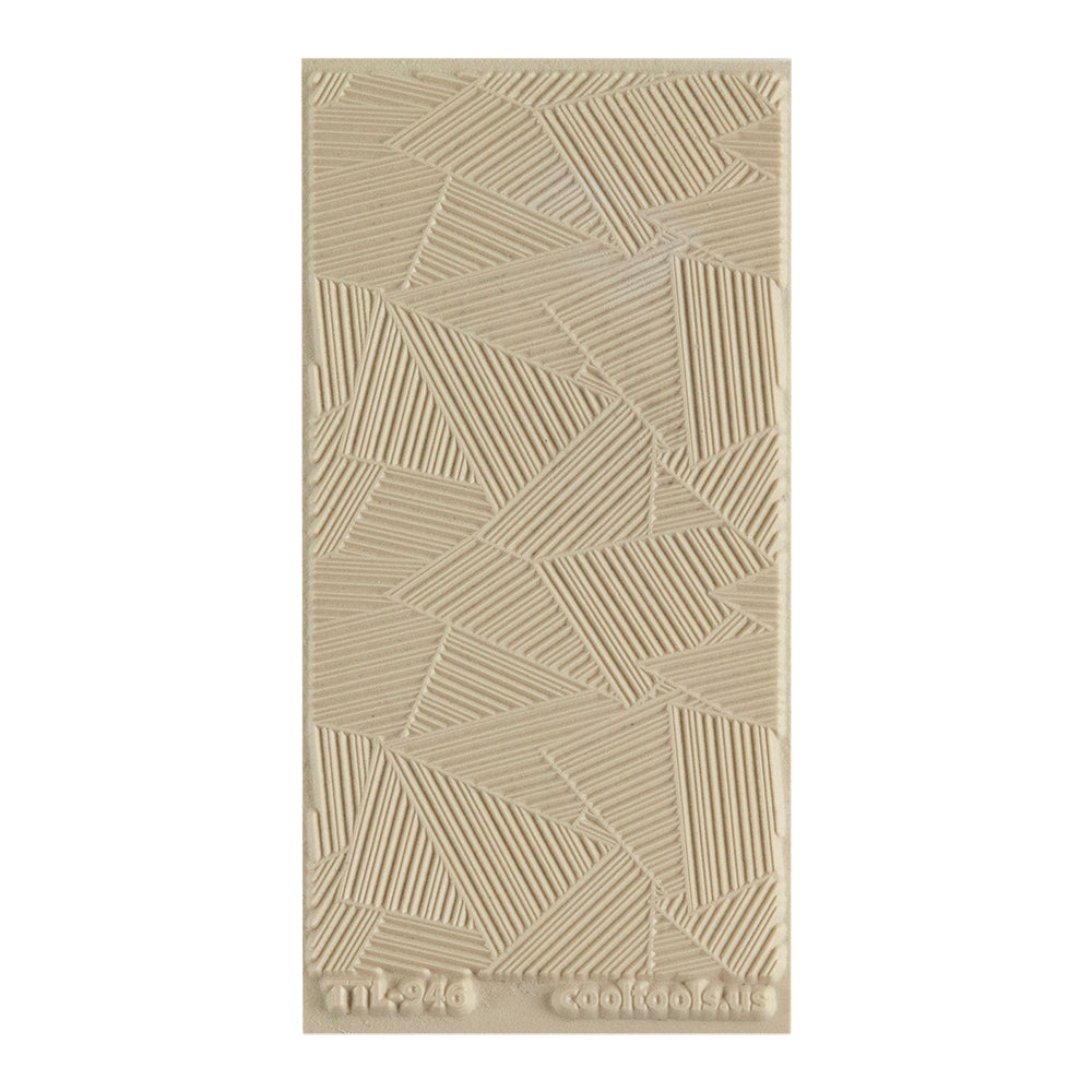 Texture Tile - Origami. Texture Tiles are flexible, washable and can be used with any soft clay. Spritz with CoolSlip or dust on Dry Powder Release for stick-free impressions when using metal clay and polymer clay.