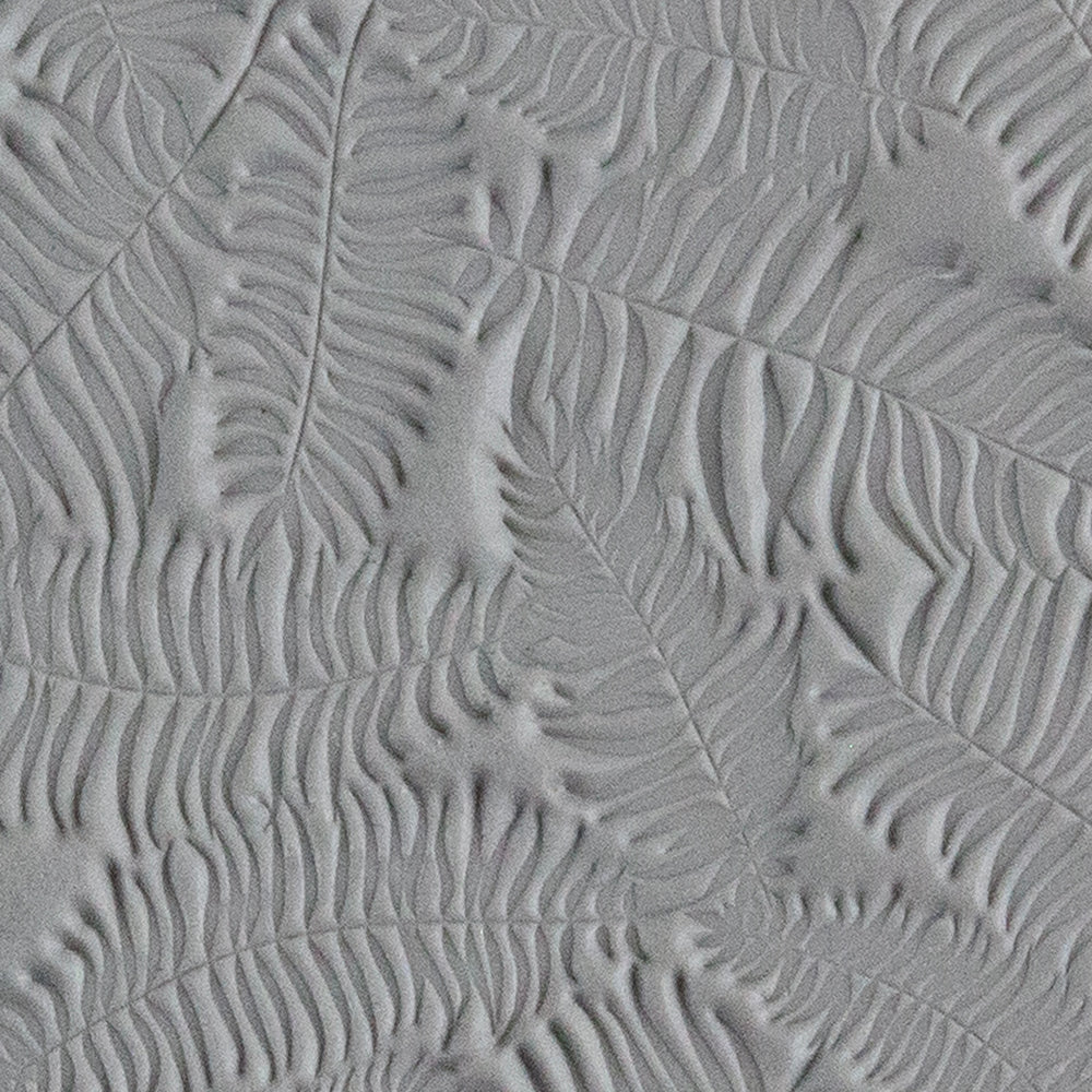 Texture Tile - Boston Ferns sample rolled into clay