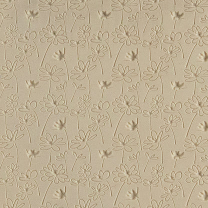 Texture Tile - Fresh as a Daisy Embossed. Texture Tiles are flexible, washable and can be used with any soft clay. Spritz with CoolSlip or dust on Dry Powder Release for stick-free impressions when using metal clay and polymer clay.