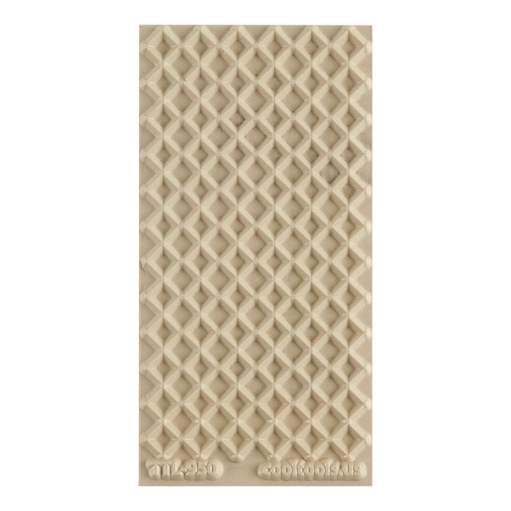 Texture Tile - Sailors Knot. Texture Tiles are flexible, washable and can be used with any soft clay. Spritz with CoolSlip or dust on Dry Powder Release for stick-free impressions when using metal clay and polymer clay.