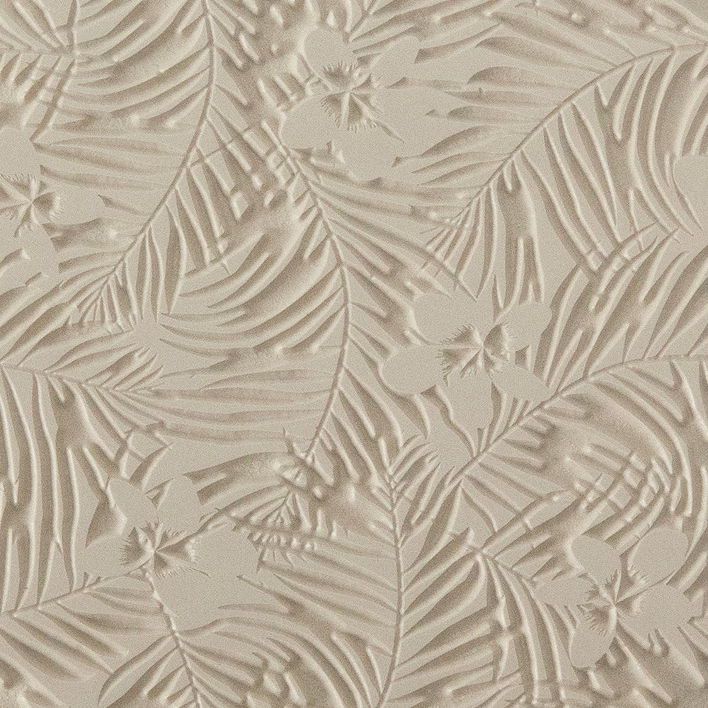 Texture Tile - Christmas in Hawaii. Beige Texture Tiles are flexible, washable and can be used with any soft clay. Spritz with CoolSlip or dust on Dry Powder Release for stick-free impressions when using metal clay and polymer clay.