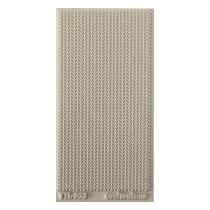 Texture Tile - Knitted Sweater. Beige Texture Tiles are flexible, washable and can be used with any soft clay. Spritz with CoolSlip or dust on Dry Powder Release for stick-free impressions when using metal clay and polymer clay.