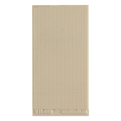 Texture Tile - Knitted Sweater Embossed. Texture Tiles are flexible, washable and can be used with any soft clay. Spritz with CoolSlip or dust on Dry Powder Release for stick-free impressions when using metal clay and polymer clay.