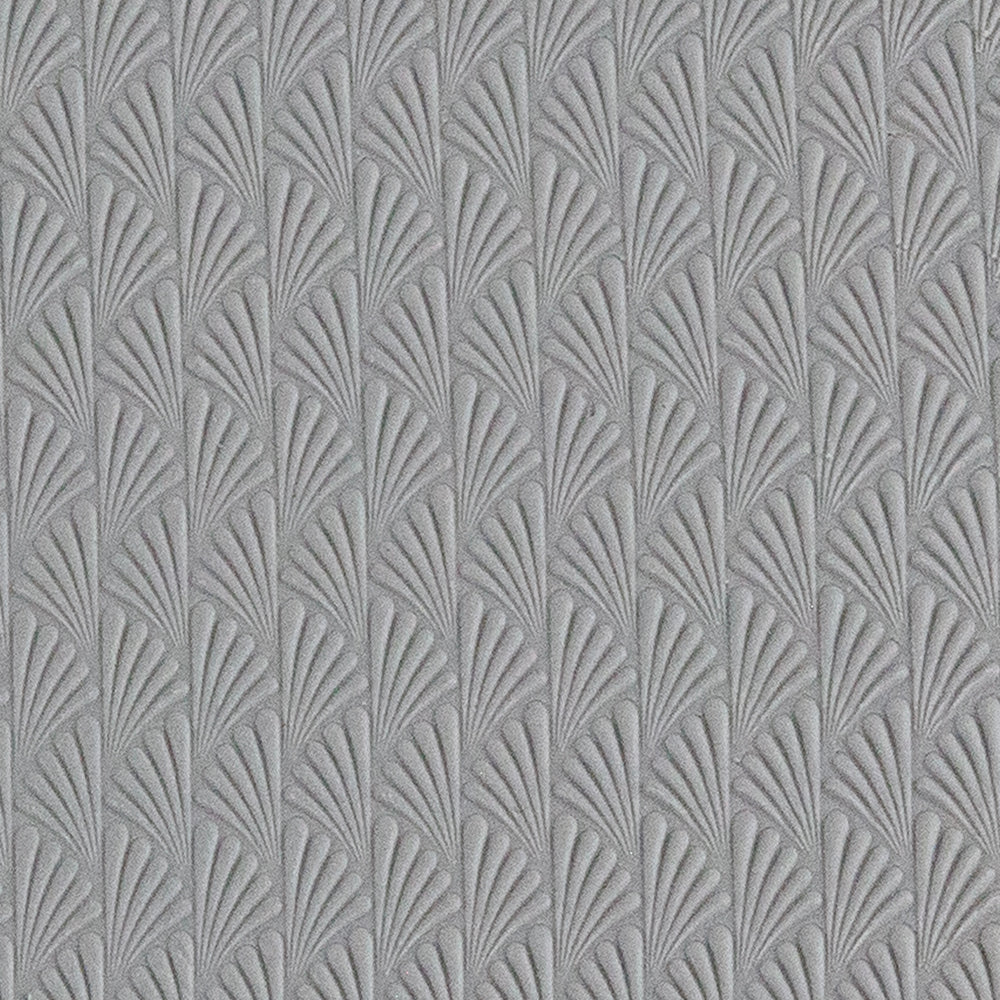 Texture Tile - Deco Stripes sample rolled into clay