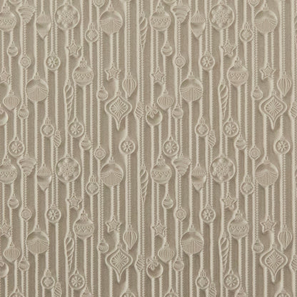 Texture Tile - 'Tis the Season. Beige Texture Tiles are flexible, washable and can be used with any soft clay. Spritz with CoolSlip or dust on Dry Powder Release for stick-free impressions when using metal clay and polymer clay.