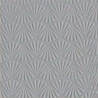 Texture Tile - Waved Scallops Embossed sample rolled into clay