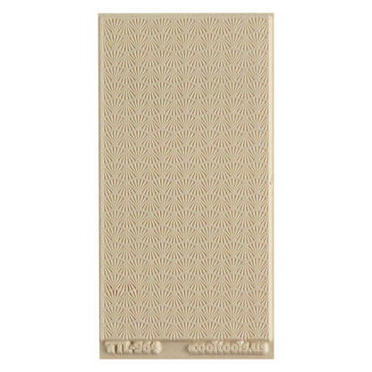 Texture Tile - Waved Scallops Embossed. Texture Tiles are flexible, washable and can be used with any soft clay. Spritz with CoolSlip or dust on Dry Powder Release for stick-free impressions when using metal clay and polymer clay.