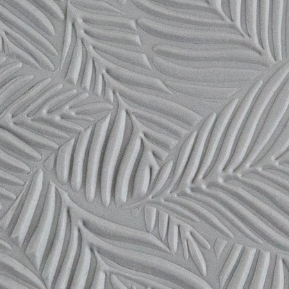 Texture Tile - Palm Leaves Embossed sample rolled into clay