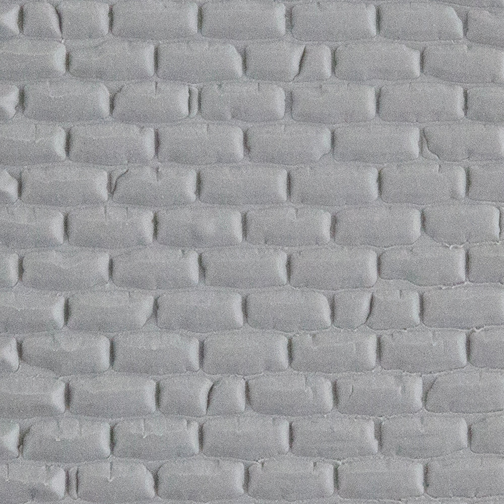 Texture Tile - Brick Wall Embossed sample rolled into clay