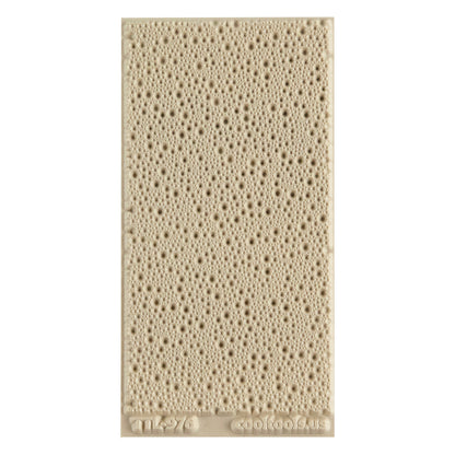 Texture Tile - Suds Embossed. Texture Tiles are flexible, washable and can be used with any soft clay. Spritz with CoolSlip or dust on Dry Powder Release for stick-free impressions when using metal clay and polymer clay.