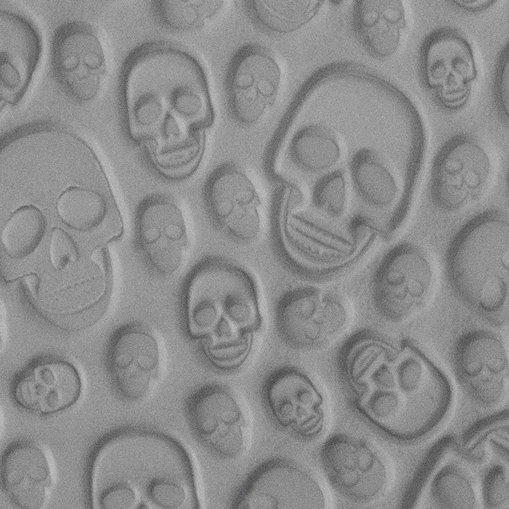 Texture Tile - Skulls sample rolled into clay