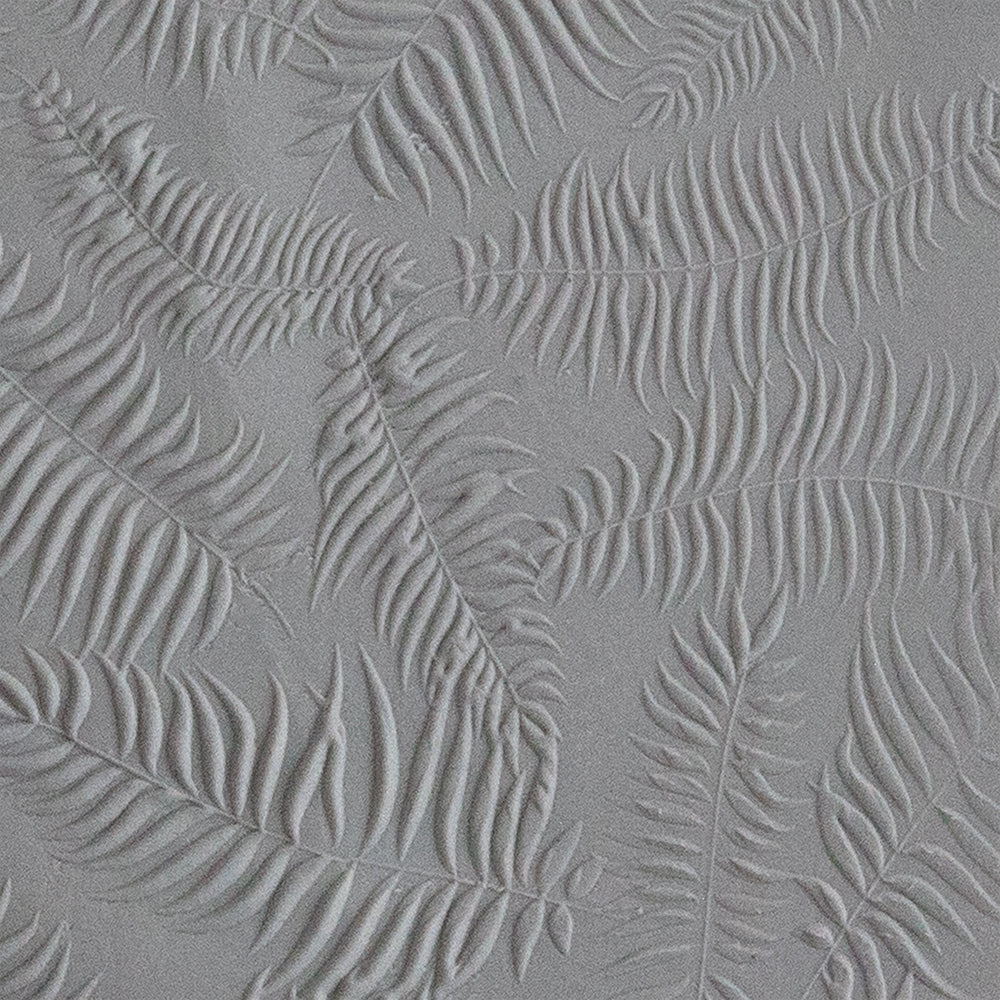 Texture Tile - Boston Ferns Embossed sample rolled into clay