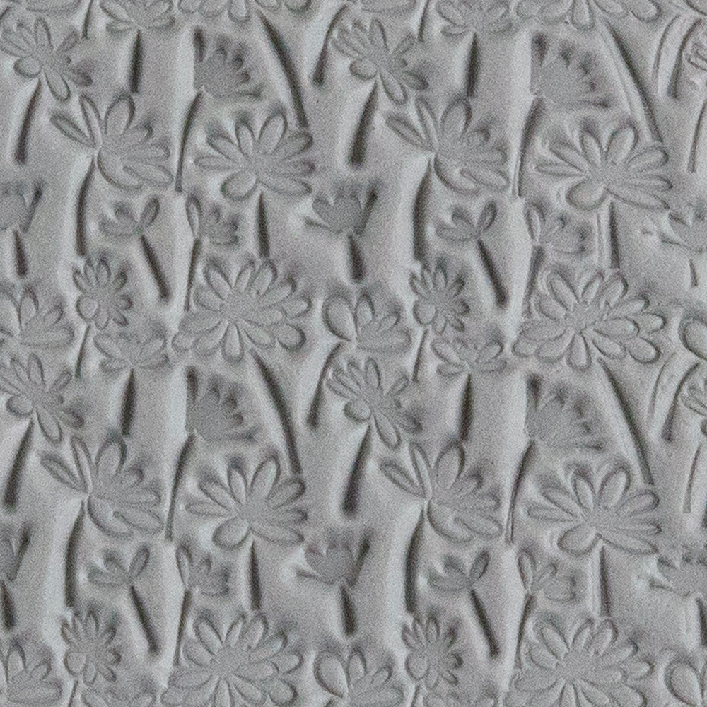 Texture Tile - Fresh as a Daisy sample rolled into clay