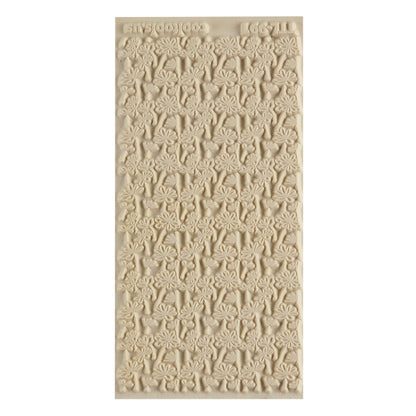 Texture Tile - Fresh as a Daisy. Texture Tiles are flexible, washable and can be used with any soft clay. Spritz with CoolSlip or dust on Dry Powder Release for stick-free impressions when using metal clay and polymer clay.