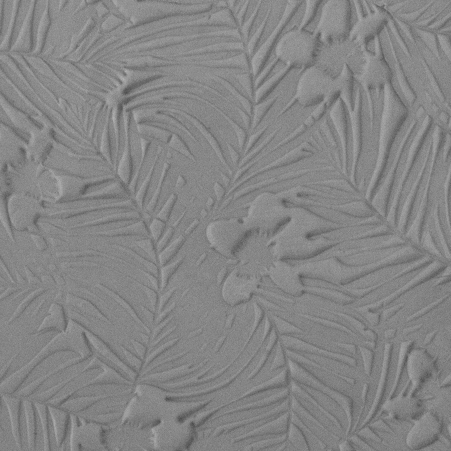 Texture Tile - Christmas in Hawaii Embossed sample rolled into clay