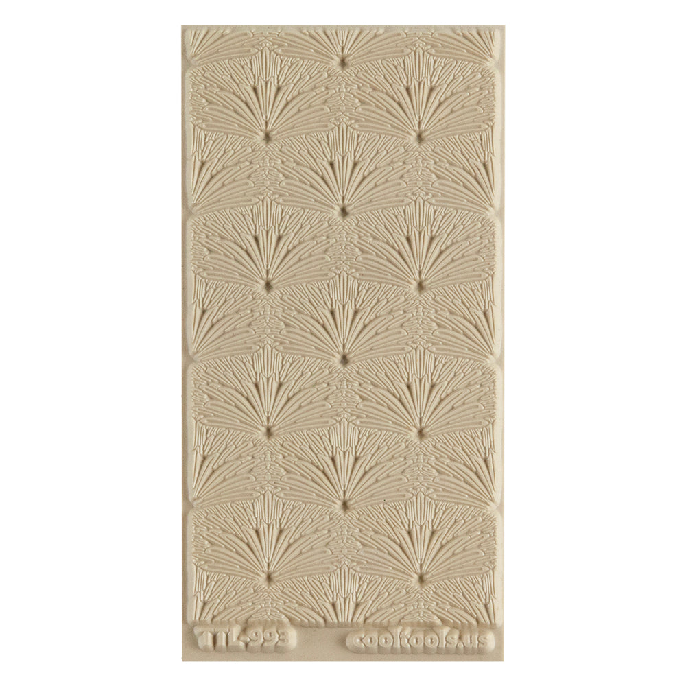 Texture Tile - Quills Embossed. Texture Tiles are flexible, washable and can be used with any soft clay. Spritz with CoolSlip or dust on Dry Powder Release for stick-free impressions when using metal clay and polymer clay.