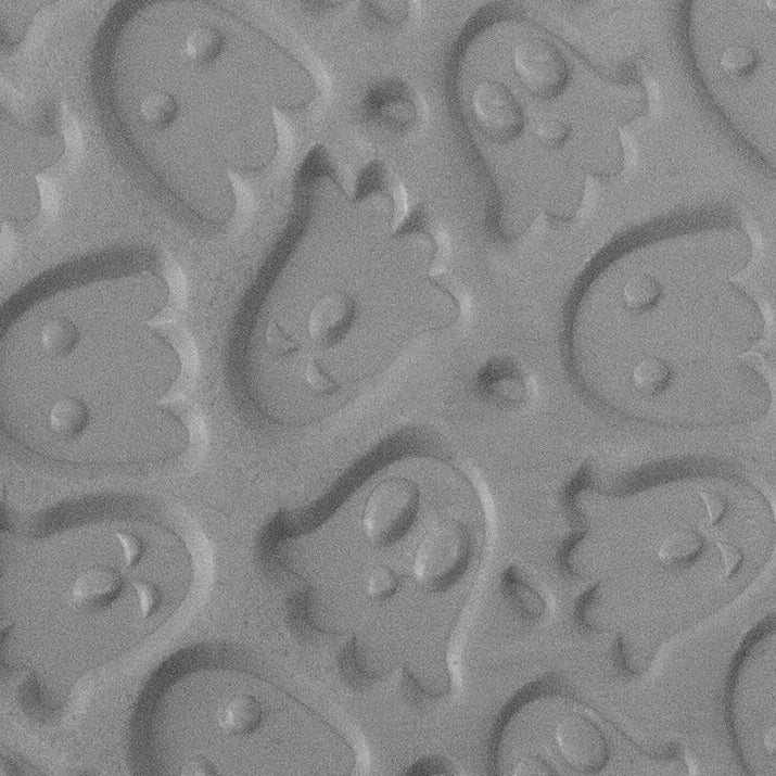 Texture Tile - Ghoulfriends sample rolled into clay