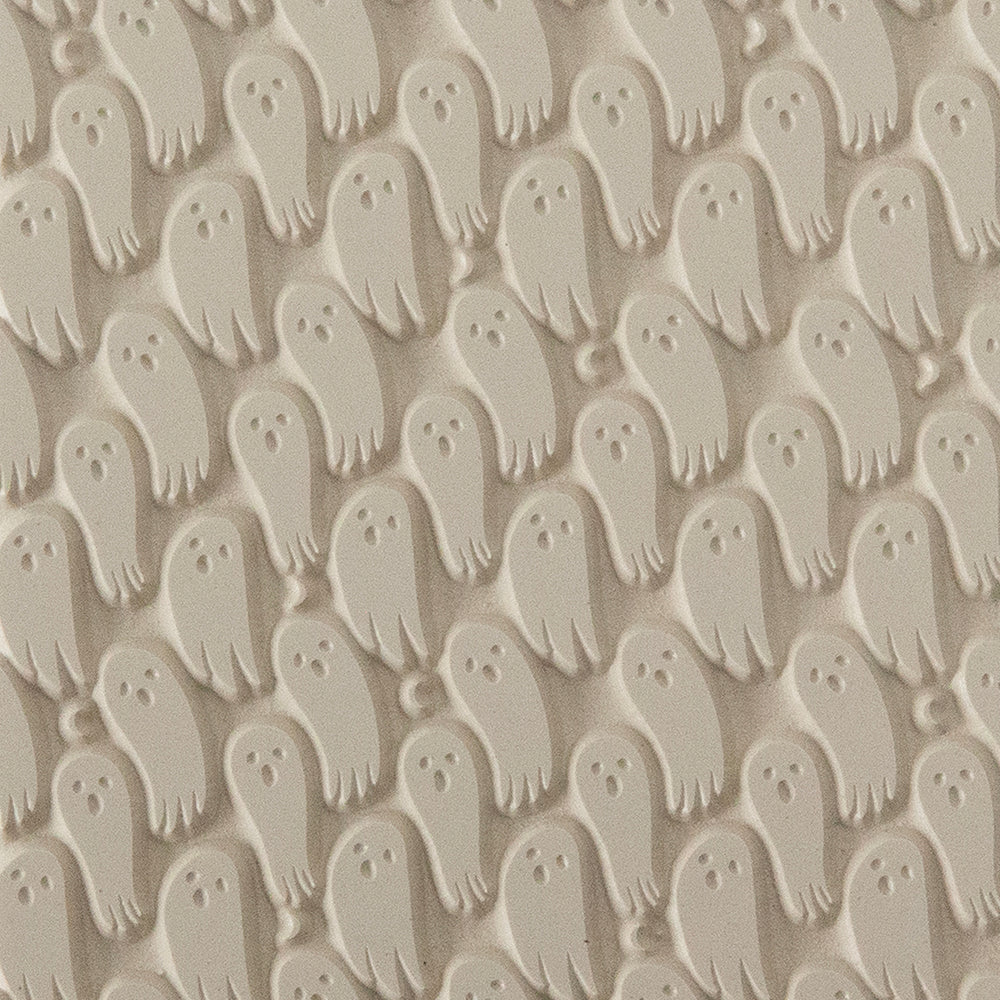 Texture Tile - Ghostly Night. Beige Texture Tiles are flexible, washable and can be used with any soft clay. Spritz with CoolSlip or dust on Dry Powder Release for stick-free impressions when using metal clay and polymer clay.