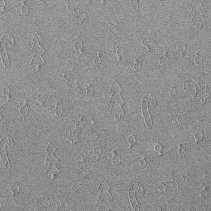 Texture Tile - Merry & Bright Embossed sample rolled into clay