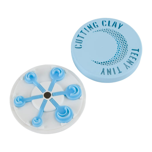 blue and light blue plastic Teeny Tiny Cutters - Crescent