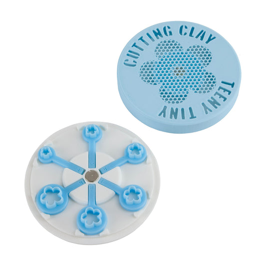 white and light blue plastic Teeny Tiny Cutters - Daisy