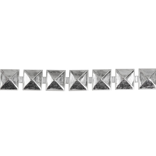 Patterned Wire - Sterling Silver - Studded 8 gauge Dead Soft - 6" Min