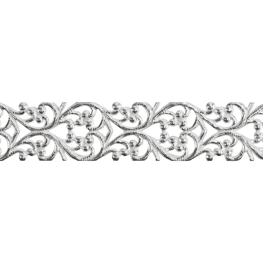 Patterned Wire - Sterling Silver - Blooming Heart 22 gauge Dead Soft - 6" Min