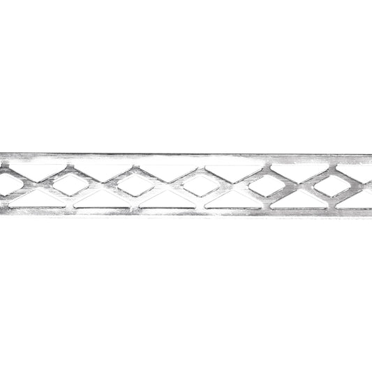 Patterned Wire - Sterling Silver - Edged Diamonds 24 gauge Dead Soft - 6" Min