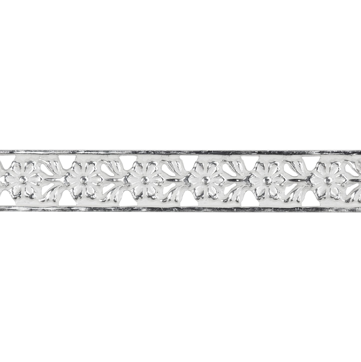 Patterned Wire - Sterling Silver - Edged Flower 22 gauge Dead Soft - 6" Min