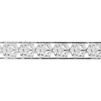 Patterned Wire - Sterling Silver - Edged Flower 22 gauge Dead Soft - 6" Min