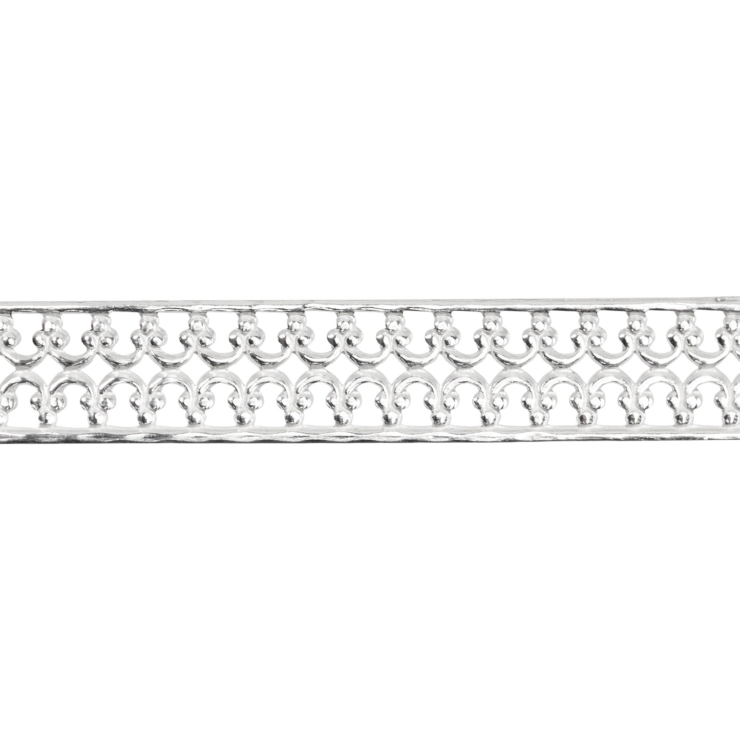 Patterned Wire - Sterling Silver - Double Crown with Edging 24 gauge Dead Soft - 6" Min