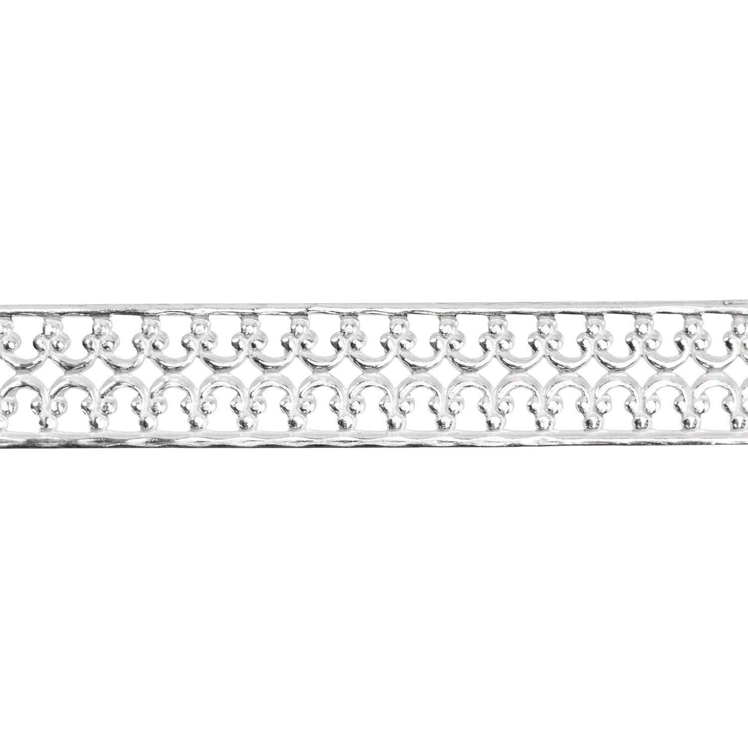 Patterned Wire - Sterling Silver - Double Crown with Edging 24 gauge Dead Soft - 6" Min
