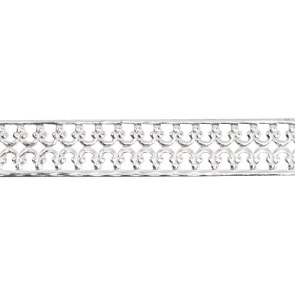 Patterned Wire - Sterling Silver - Double Crown with Edging 24 gauge Dead Soft - 6" Min