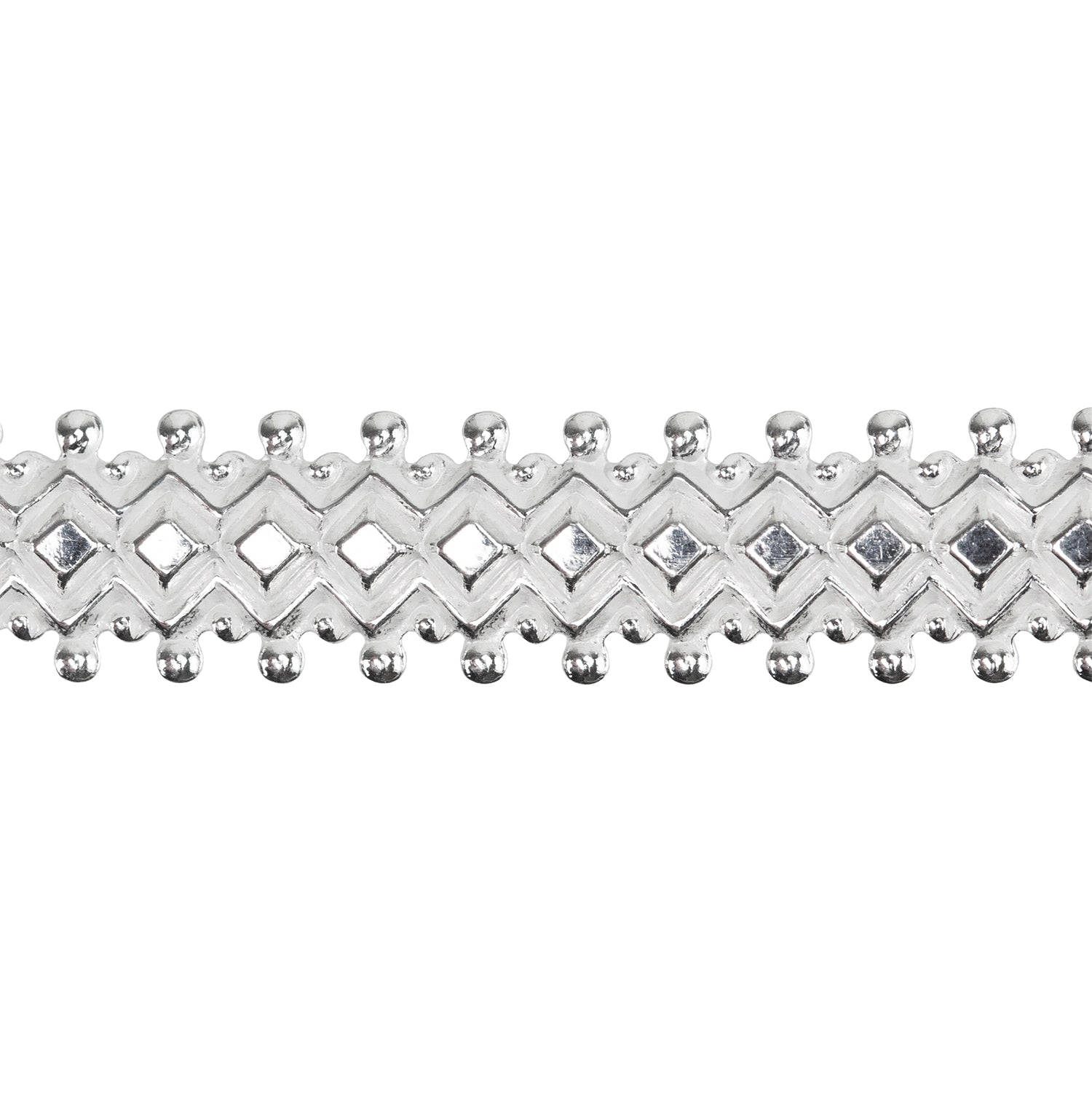 Patterned Wire - Sterling Silver - Double Dotted Diamond 20 gauge Dead Soft - 6" Min