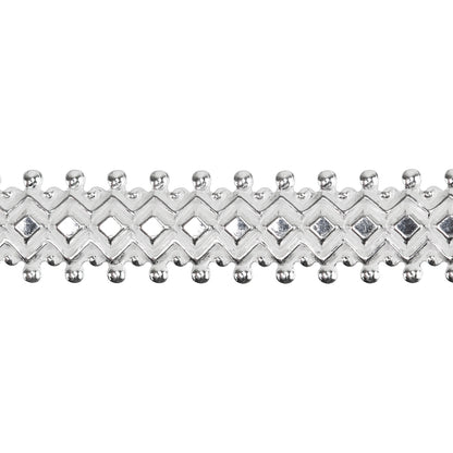 Patterned Wire - Sterling Silver - Double Dotted Diamond 20 gauge Dead Soft - 6" Min