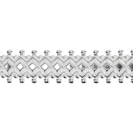 Patterned Wire - Sterling Silver - Double Dotted Diamond 20 gauge Dead Soft - 6" Min