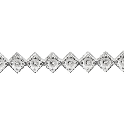 Patterned Wire - Sterling Silver - Jeweled Diamond 18 gauge Dead Soft - 6" Min