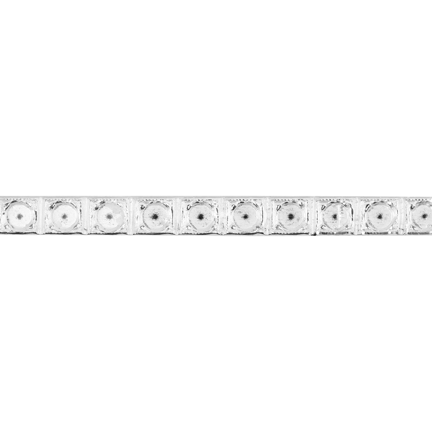 Patterned Wire - Sterling Silver - Dotted Square 18 gauge Dead Soft - 6" Min