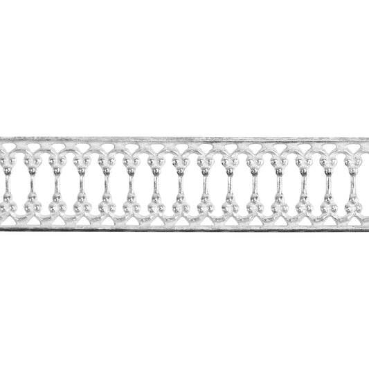 Patterned Wire - Sterling Silver - Woven Edges 22 gauge Dead Soft - 6" Min