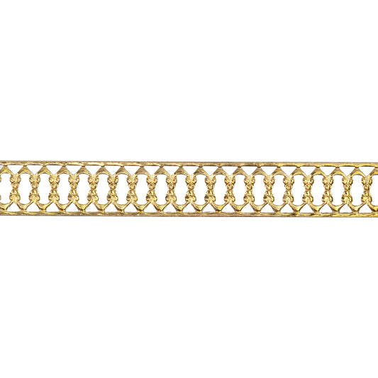 Patterned Wire - Brass - Woven Edges 26 gauge Dead Soft - 6" Min