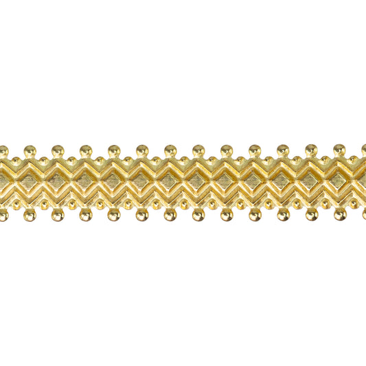 Patterned Wire - Brass - Double Dotted Diamond 24 gauge Dead Soft - 6" Min