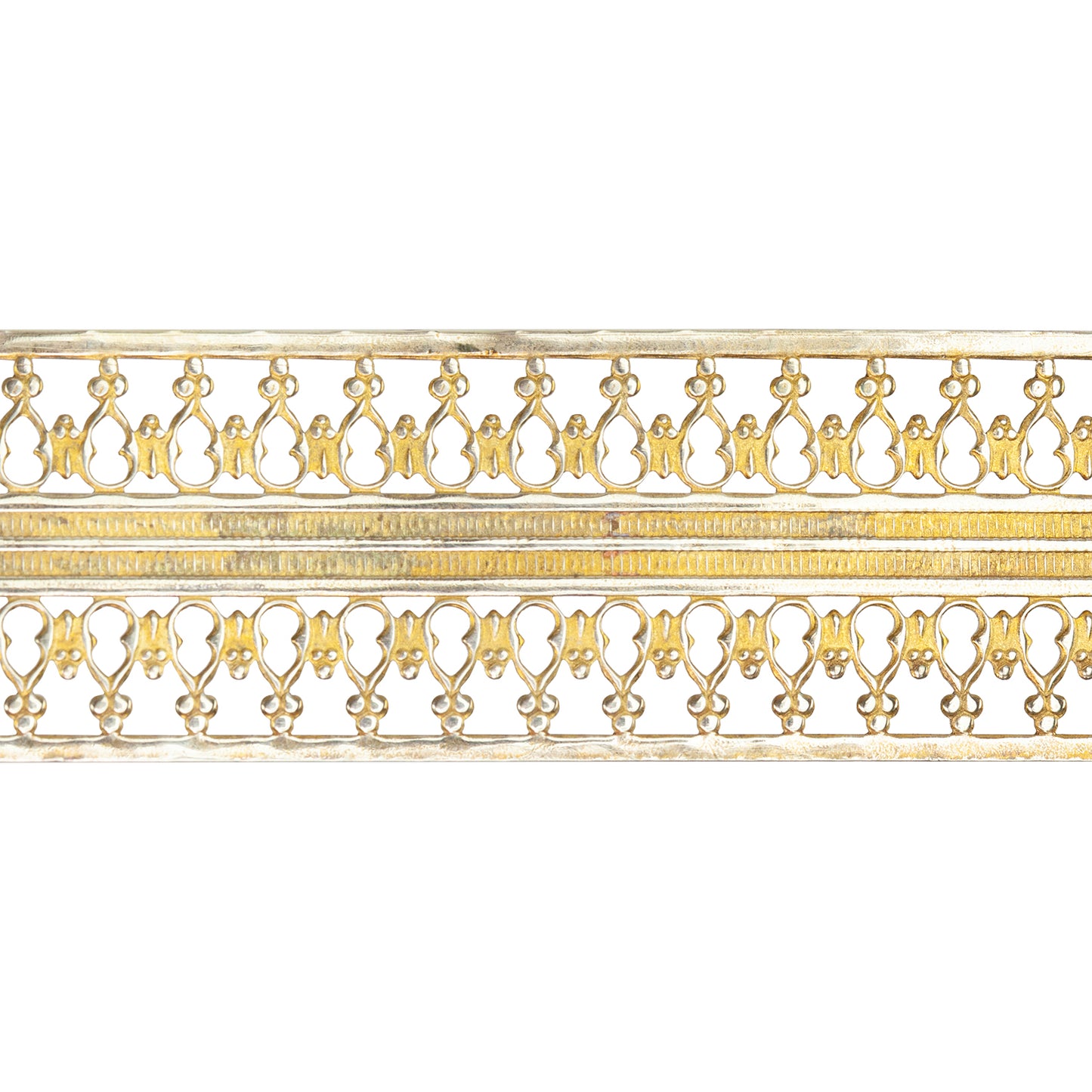 Patterned Wire - Brass - Beaded Ribbon 26 gauge Dead Soft - 6" Min