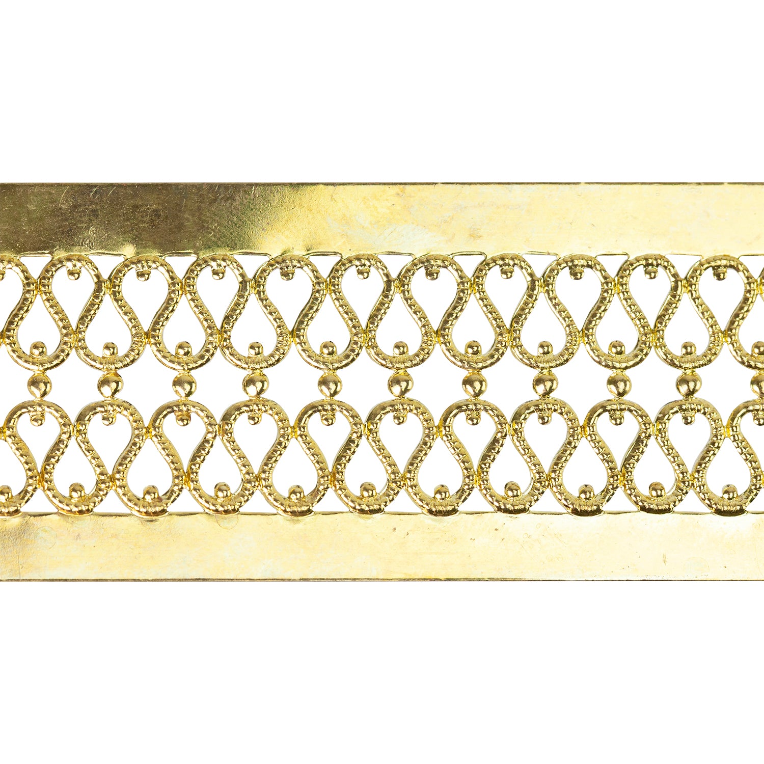 Patterned Wire - Brass - Double Serpentine Hammered with Edging 22 gauge Dead Soft - 6" Min