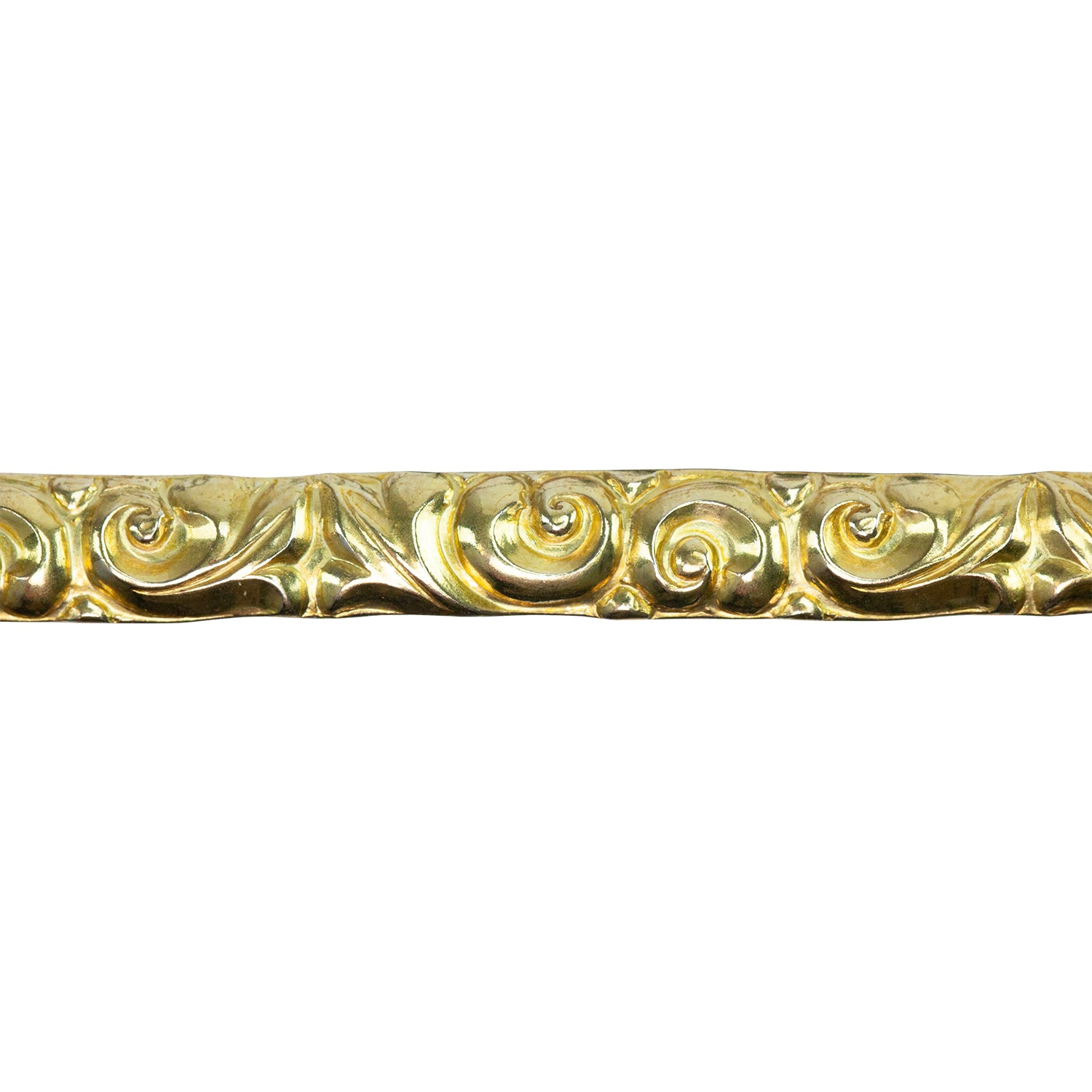 Patterned Wire - Brass - Leaves & Swirls 8 gauge Dead Soft - 6" Min