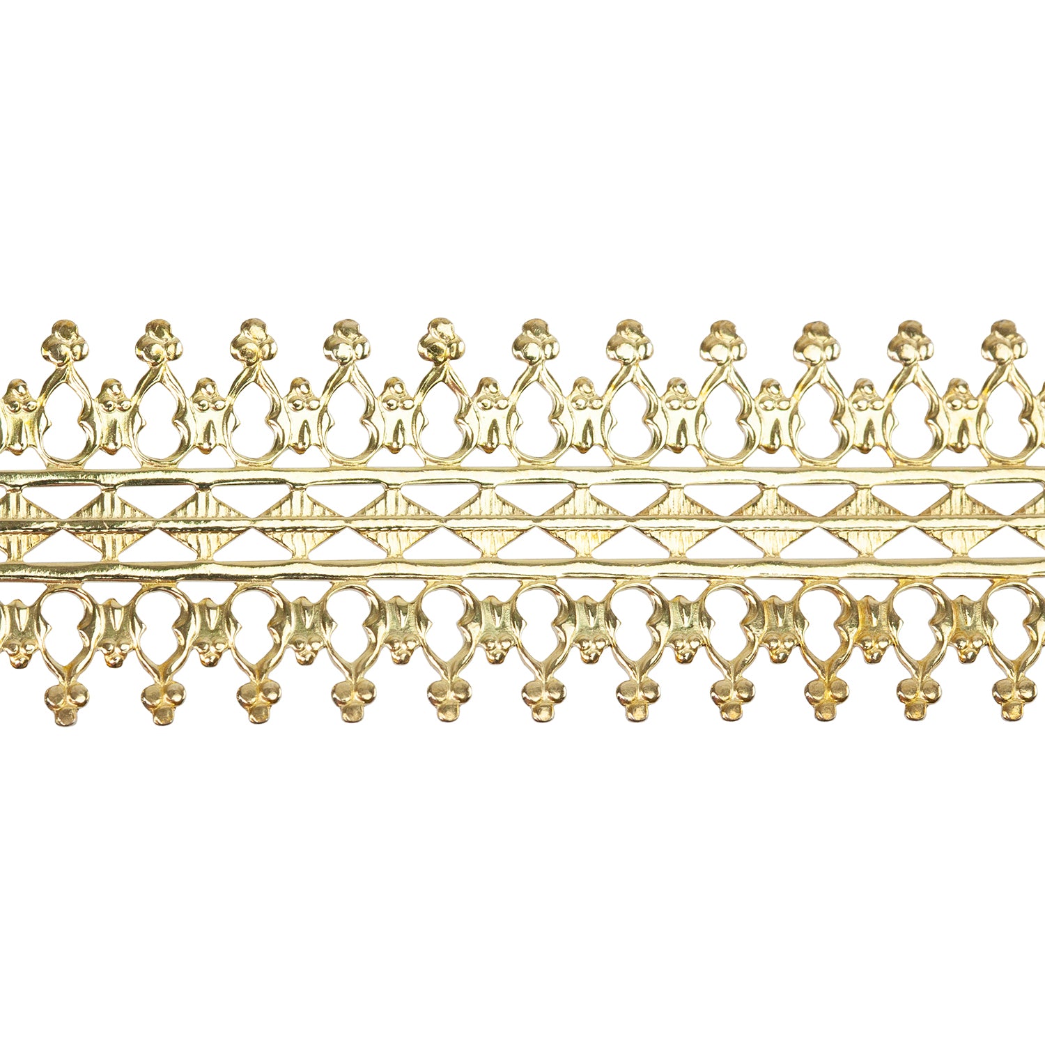 Patterned Wire - Brass - Double Beaded #1 22 gauge Dead Soft - 6" Min