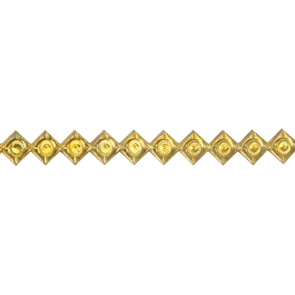 Patterned Wire - Brass - Dotted Diamond 18 gauge Dead Soft - 6" MinPatterned Wire - Brass - Dotted Diamond 18 gauge Dead Soft - 6" Min