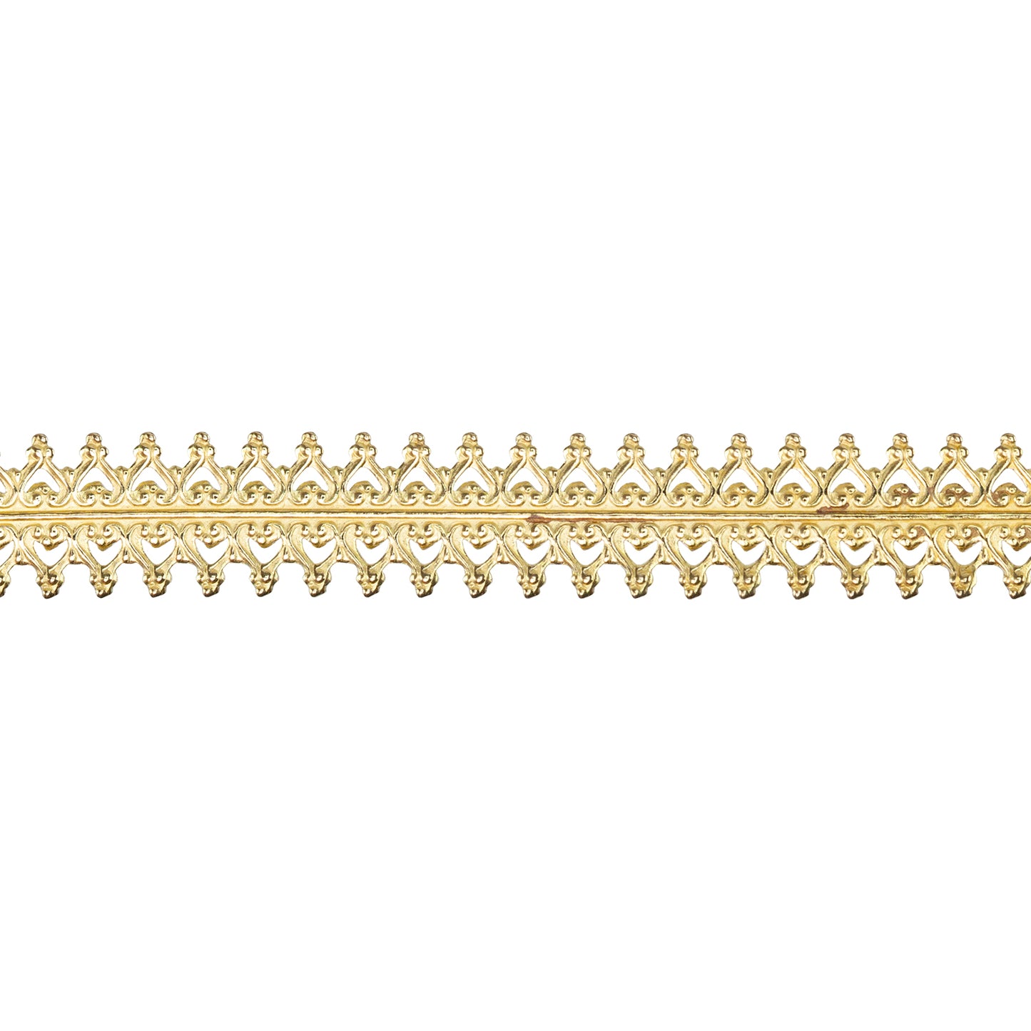 Patterned Wire - Brass - Double Gallery #2 Small 24 gauge Dead Soft - 6" Min
